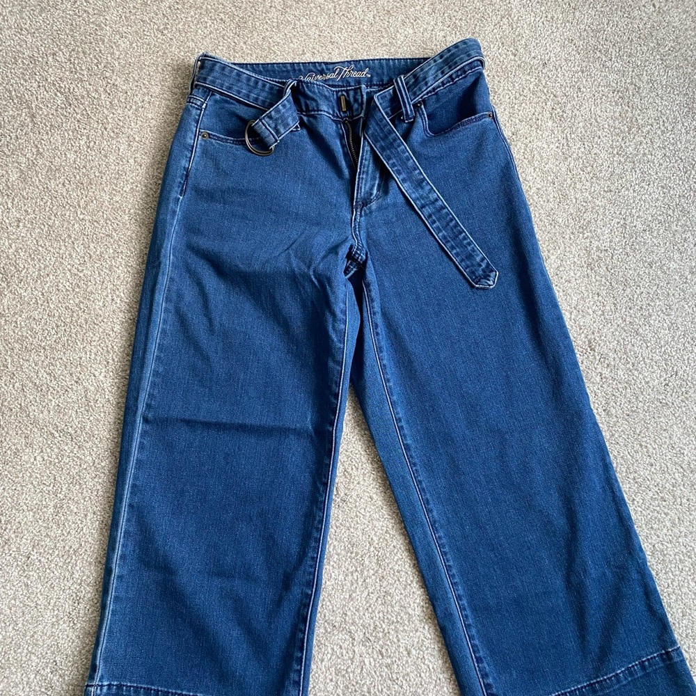 Universal Thread wide leg cropped denim